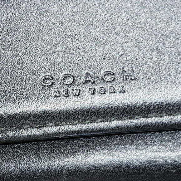 Coach Black Tri-fold Wallet, Authentic - Picture 10 of 10